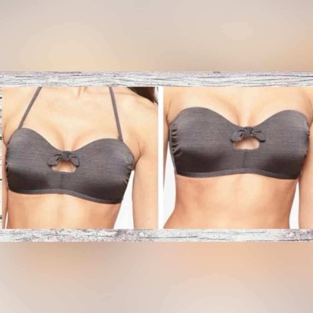Athleta Aqualuxe silver bells gray bikini